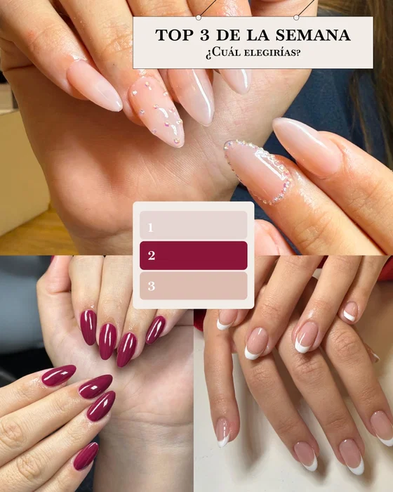 Instagram de Sense Bene: 💫 Top 3 diseños de uñas de la semana

💅🏼 ¿Cuál elegirías vos? ¡Contanos en los comentarios! 

#viral #foryou #uñasbonitas #nail #estetica